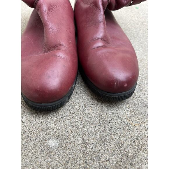 Red Leather Boots Size 45 Generra Collection Camoos - Picture 4 of 5